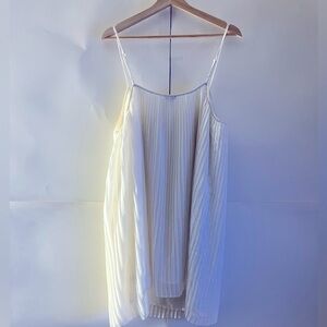 White pleated short Aerie dress